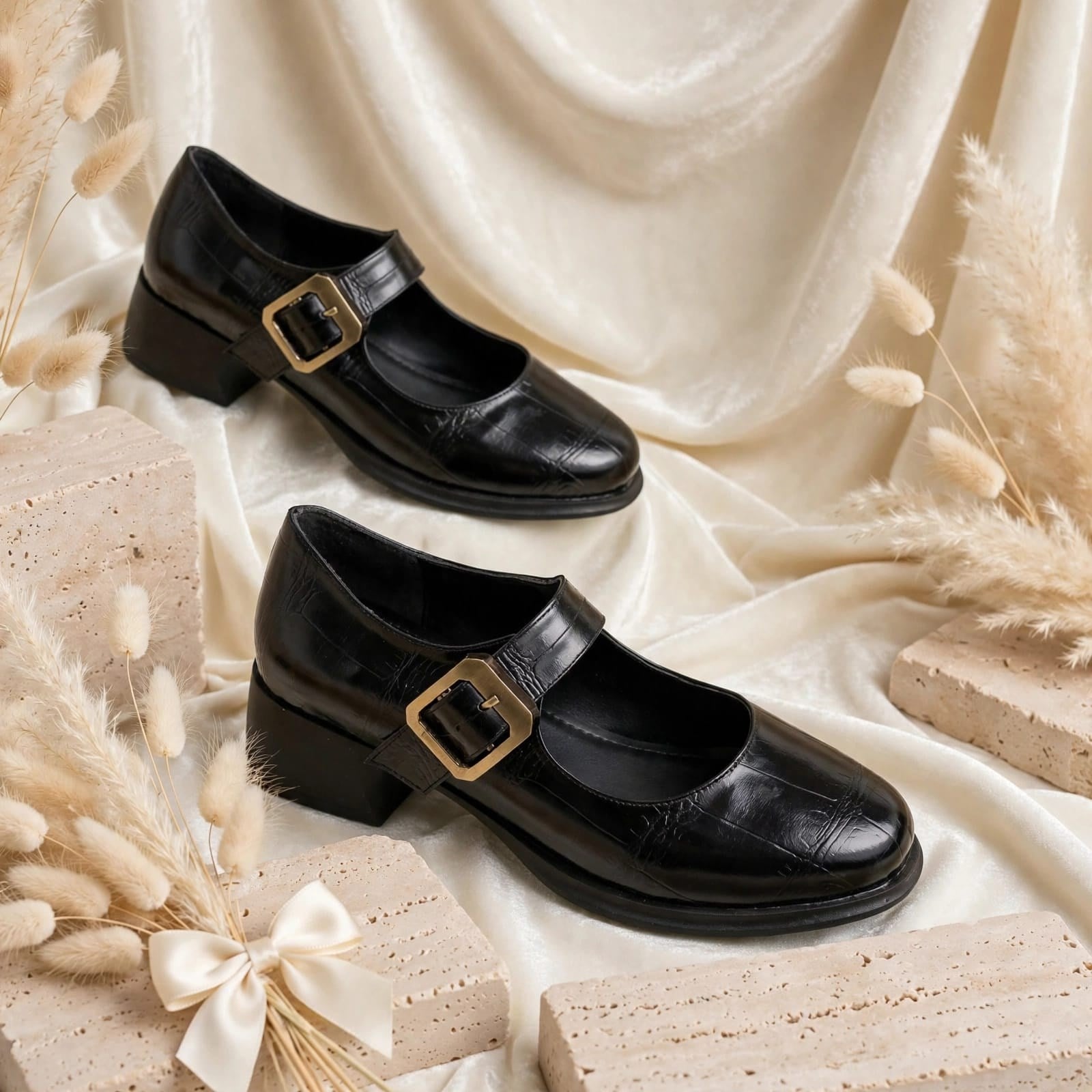0198 161-1000 SİYAH CROCO