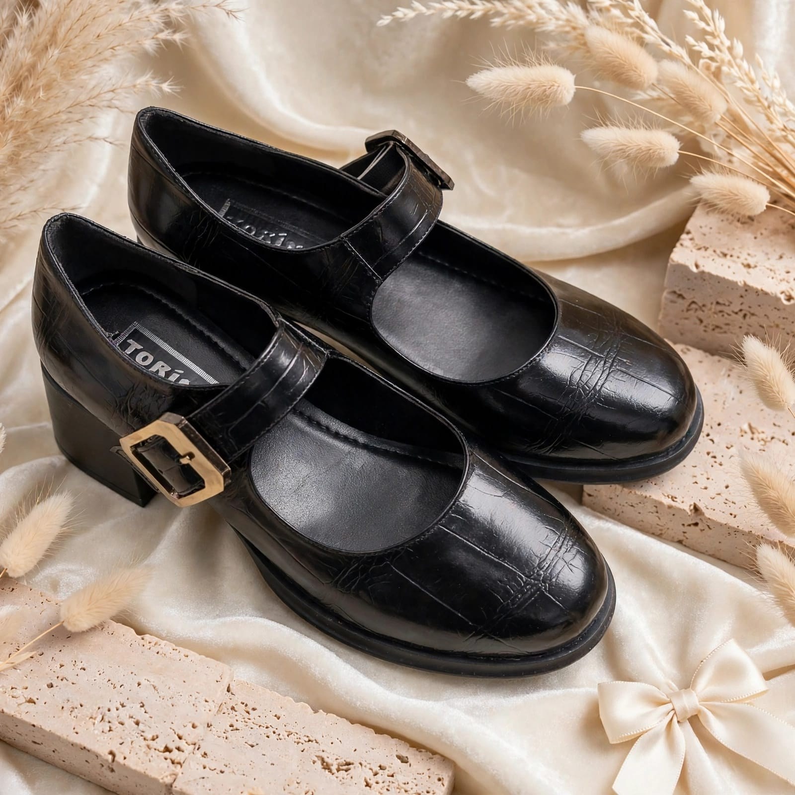 0198 161-1000 SİYAH CROCO