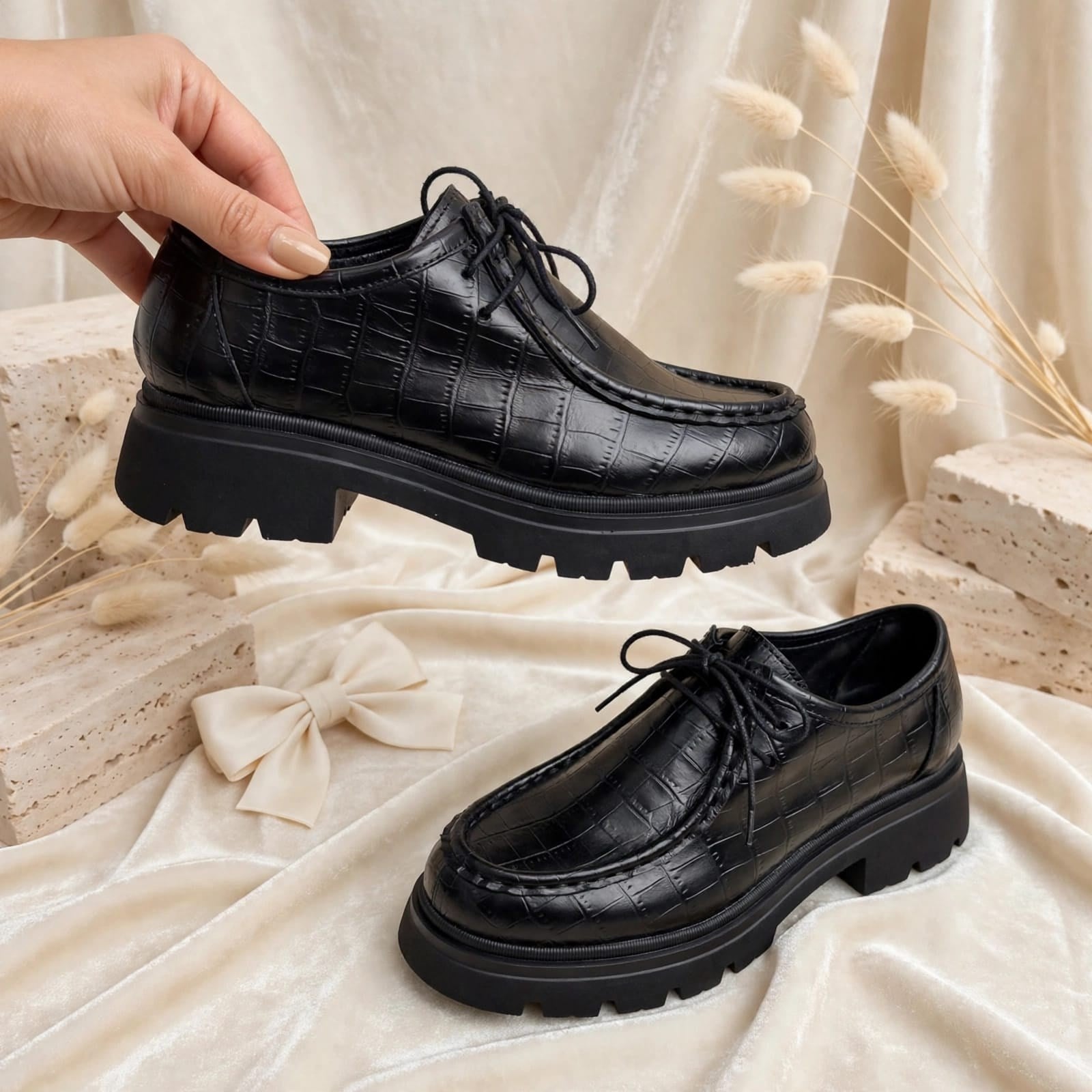 0198 422-4008 SİYAH CROCO