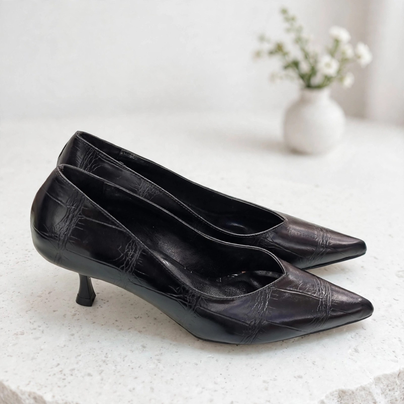 0198 439-3072 SİYAH CROCO