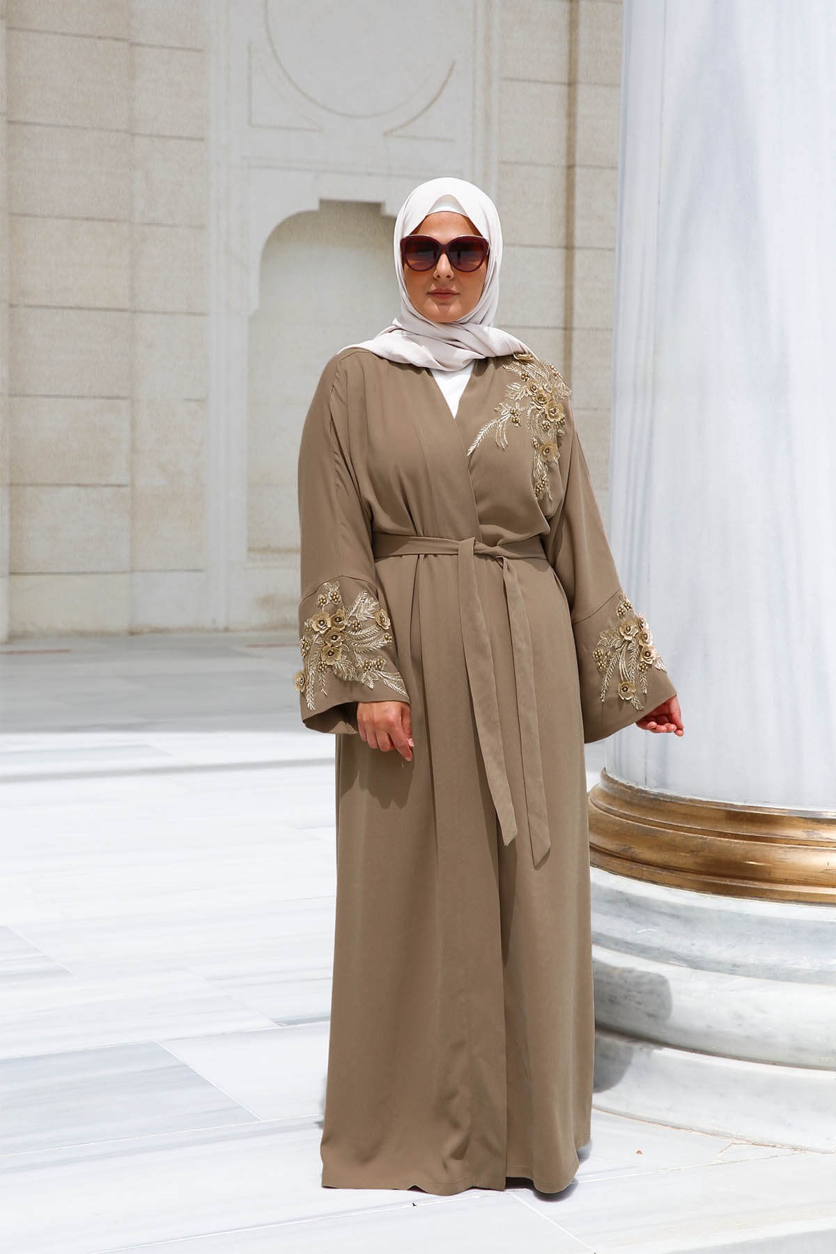 ABAYA DELUXE MARRON GLACÉ