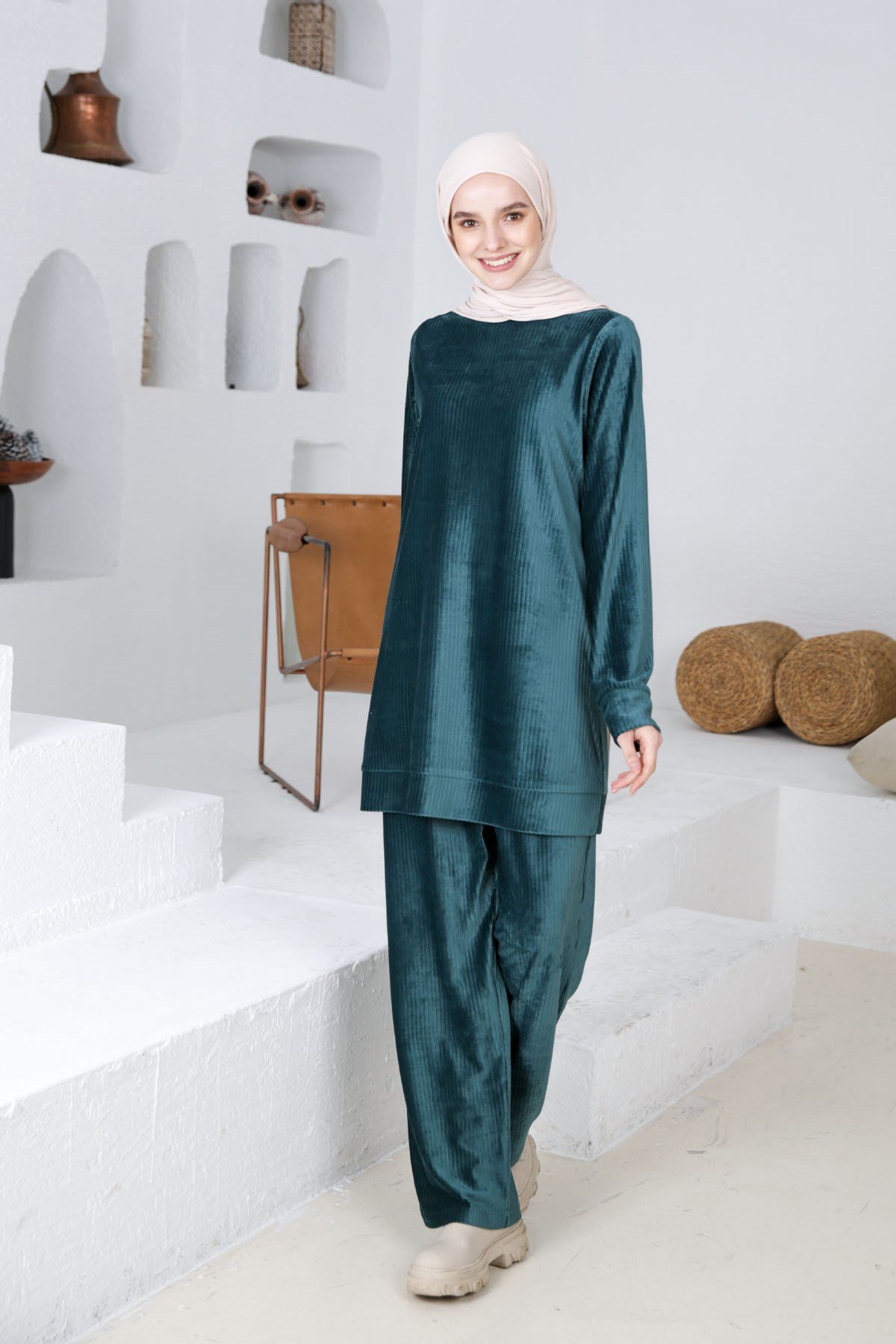 ENSEMBLE VELOURS ÉMERAUDE