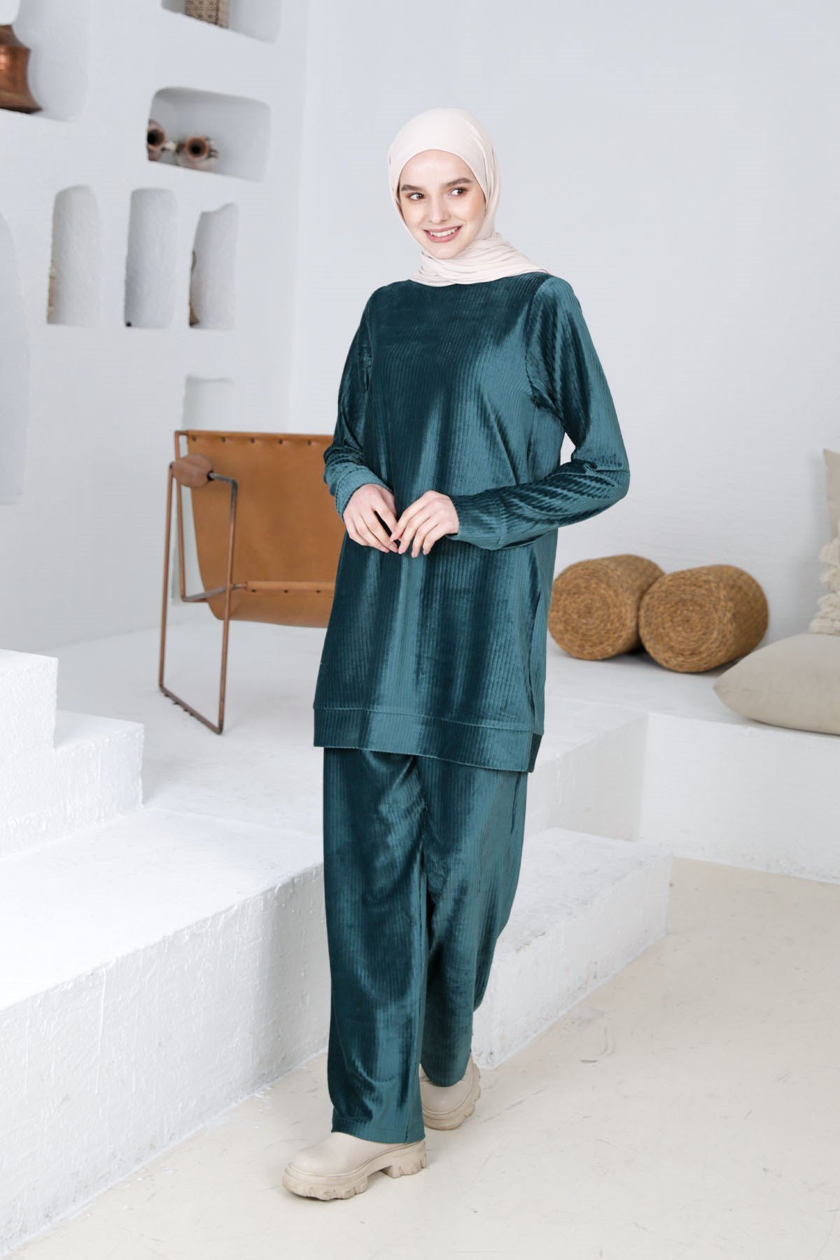 ENSEMBLE VELOURS ÉMERAUDE