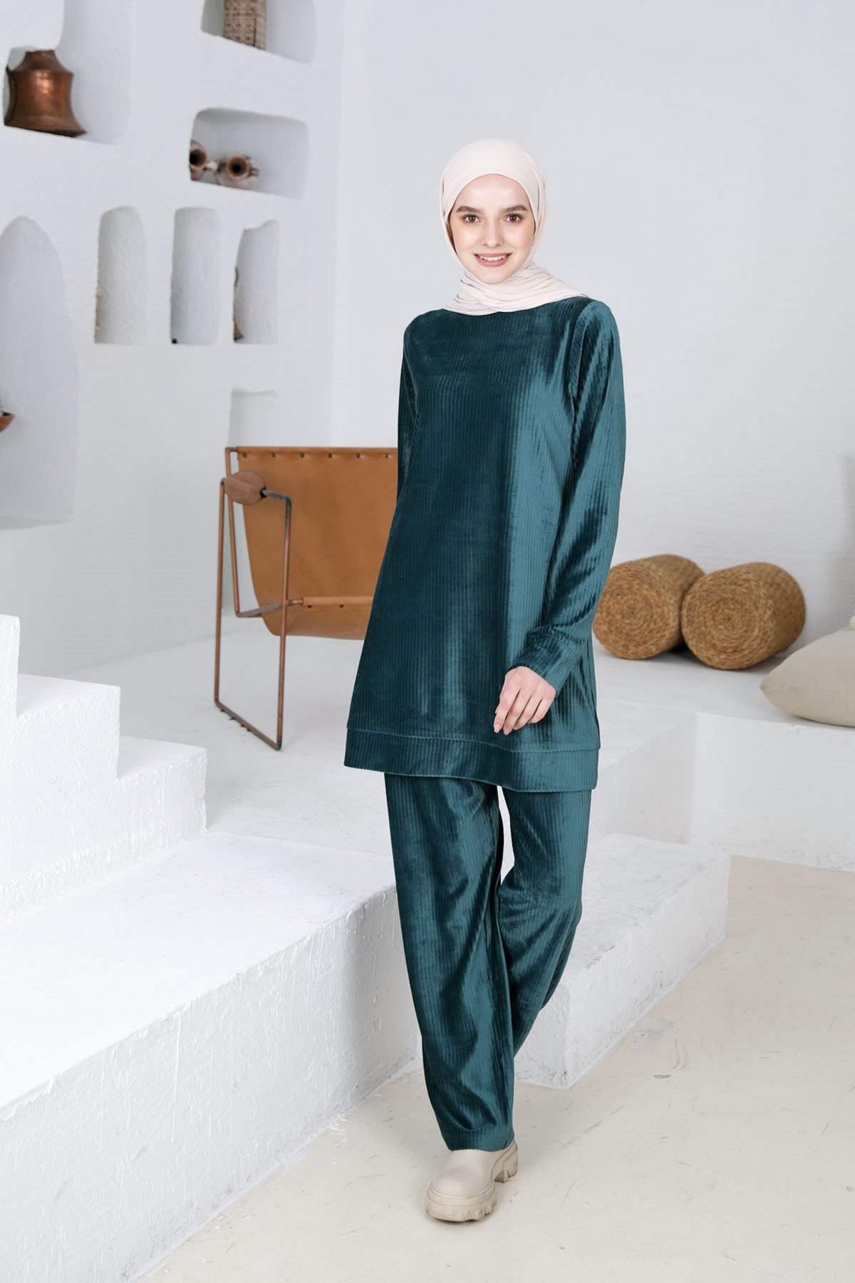 ENSEMBLE VELOURS ÉMERAUDE