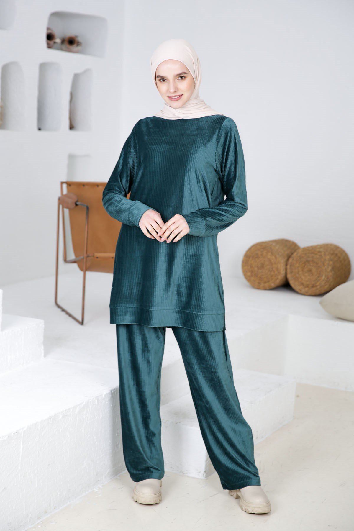 ENSEMBLE VELOURS ÉMERAUDE