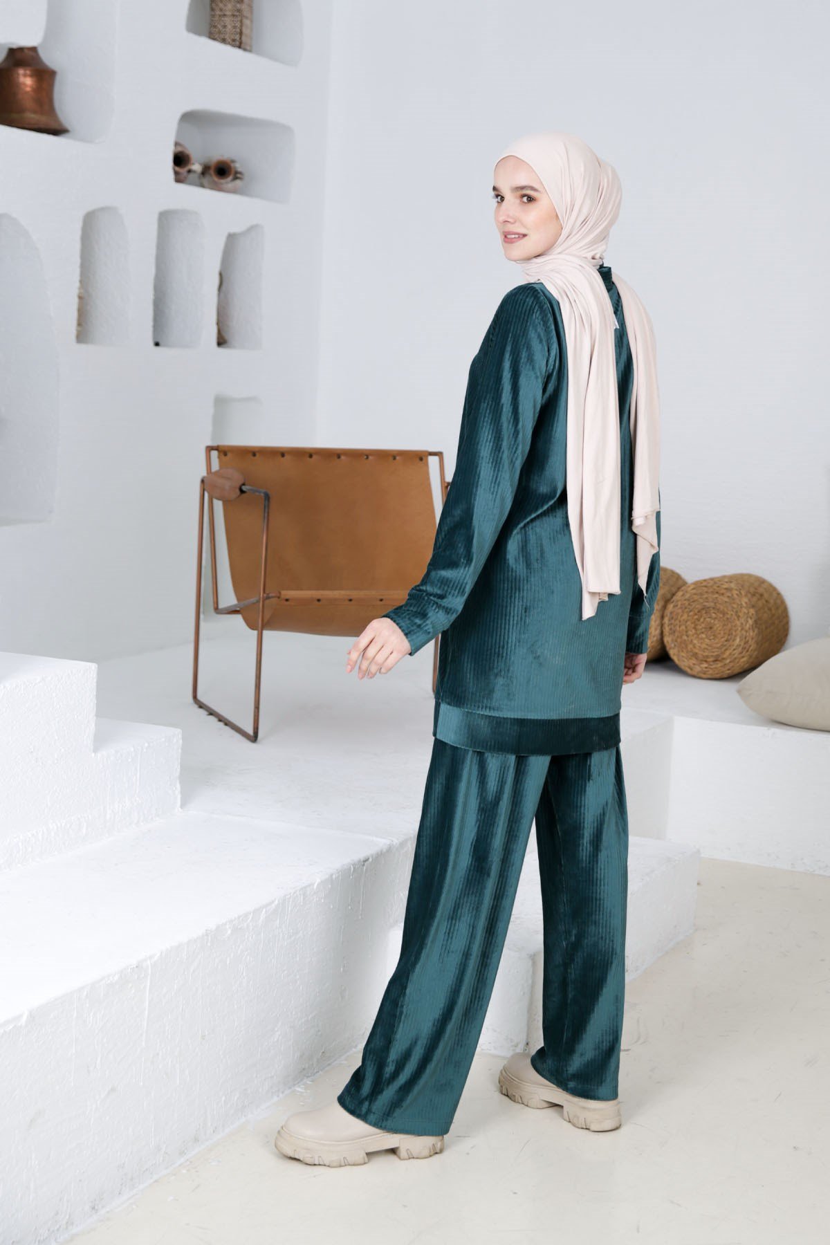 ENSEMBLE VELOURS ÉMERAUDE