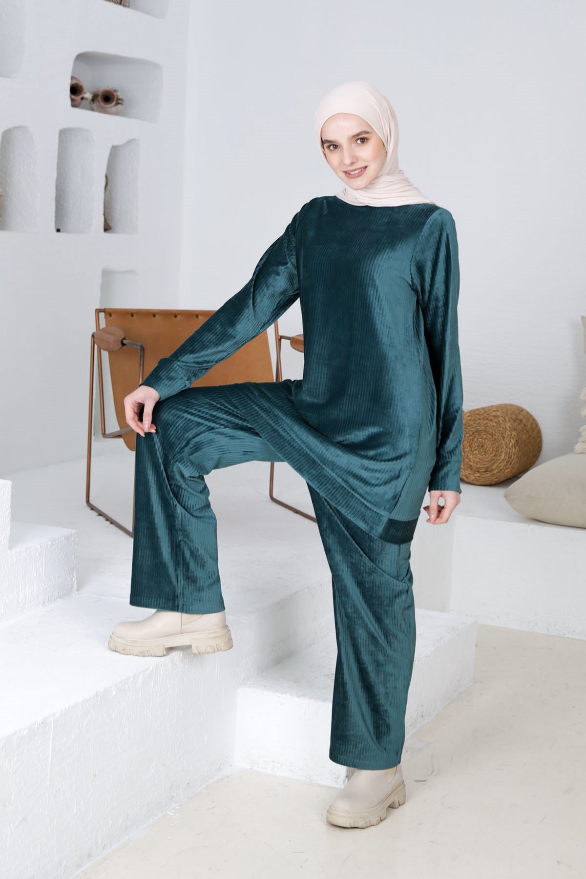 ENSEMBLE VELOURS ÉMERAUDE