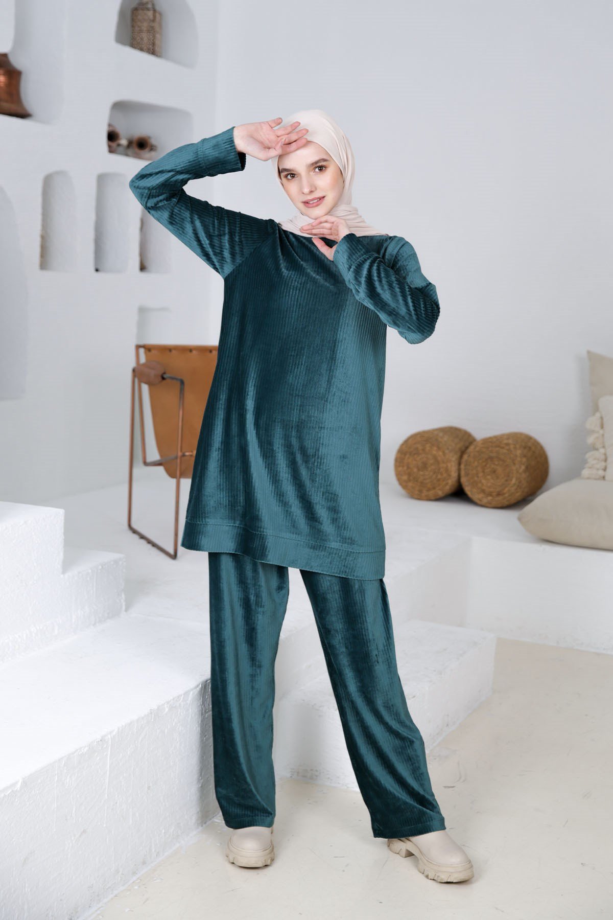 ENSEMBLE VELOURS ÉMERAUDE