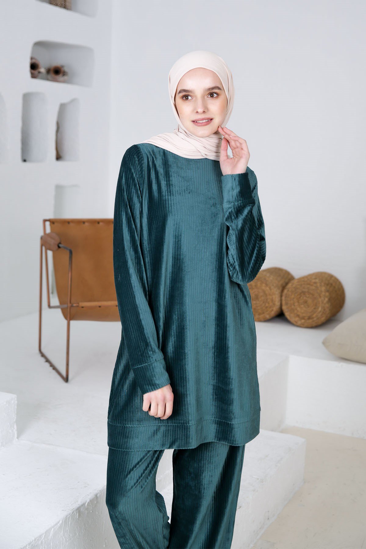 ENSEMBLE VELOURS ÉMERAUDE