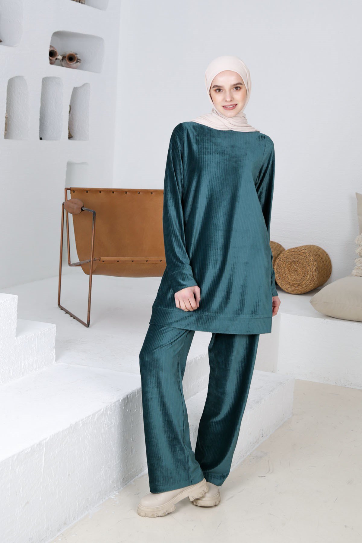 ENSEMBLE VELOURS ÉMERAUDE