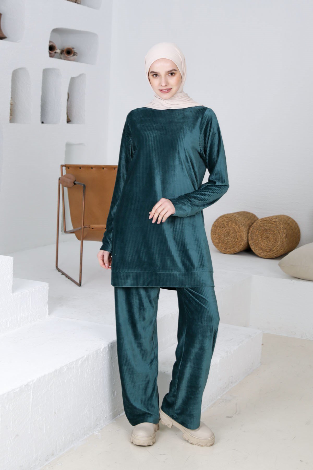 ENSEMBLE VELOURS ÉMERAUDE