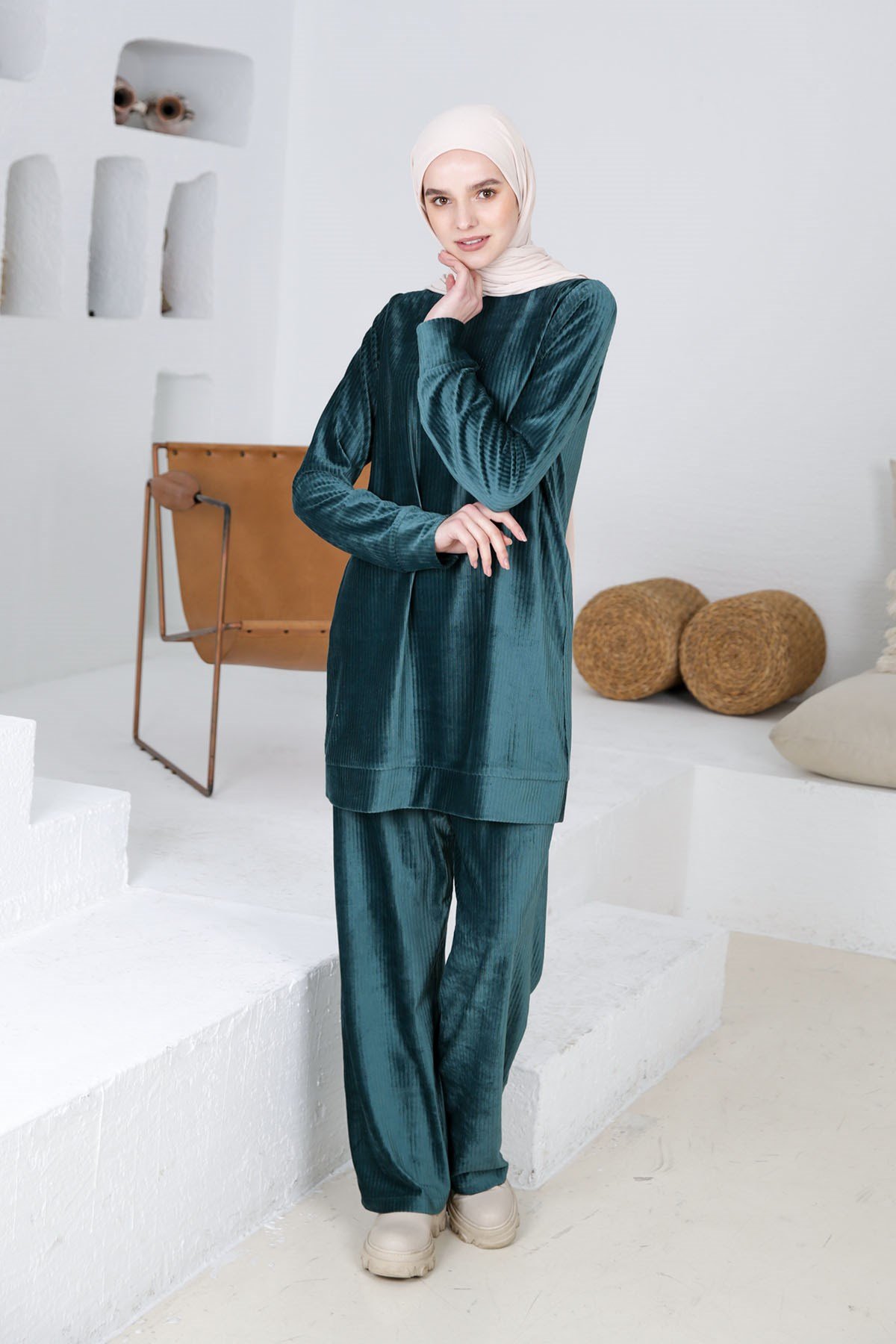 ENSEMBLE VELOURS ÉMERAUDE