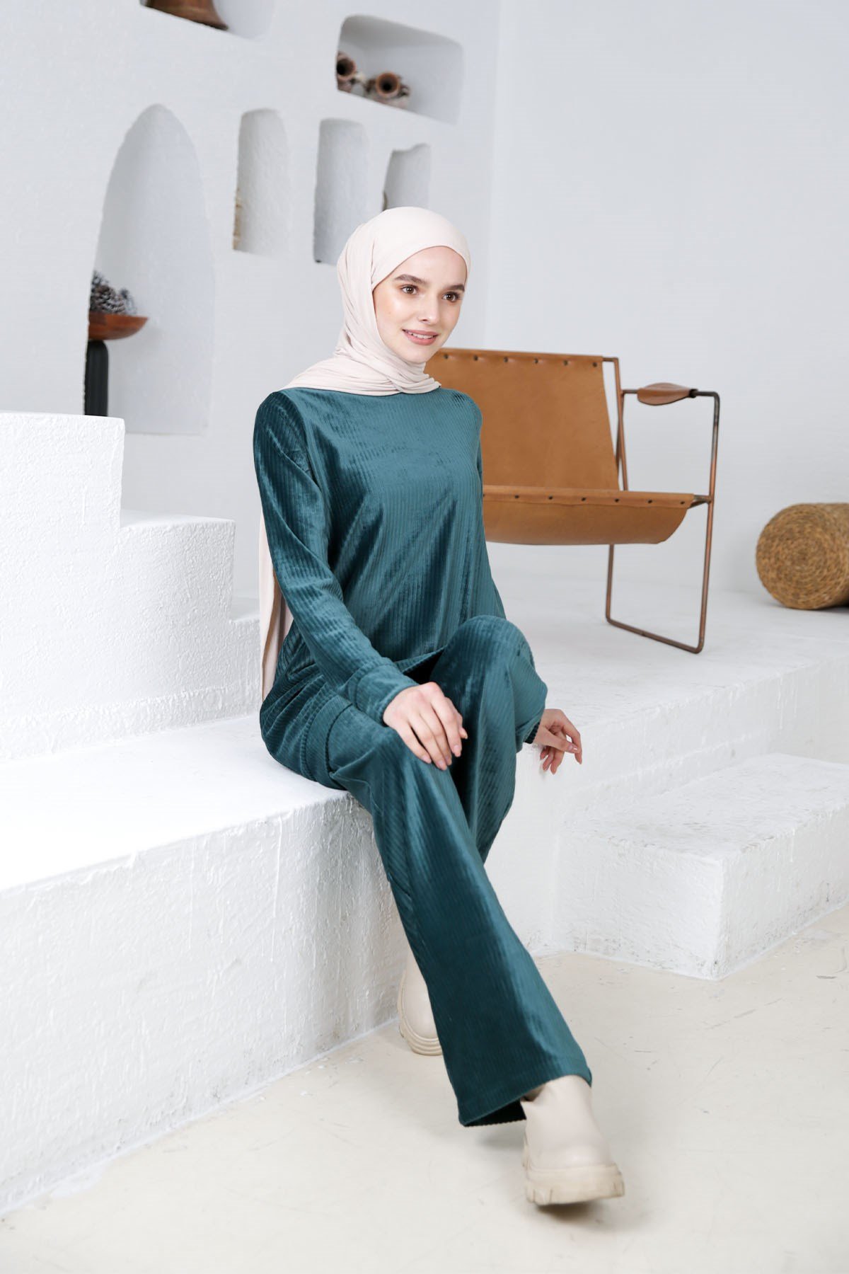 ENSEMBLE VELOURS ÉMERAUDE