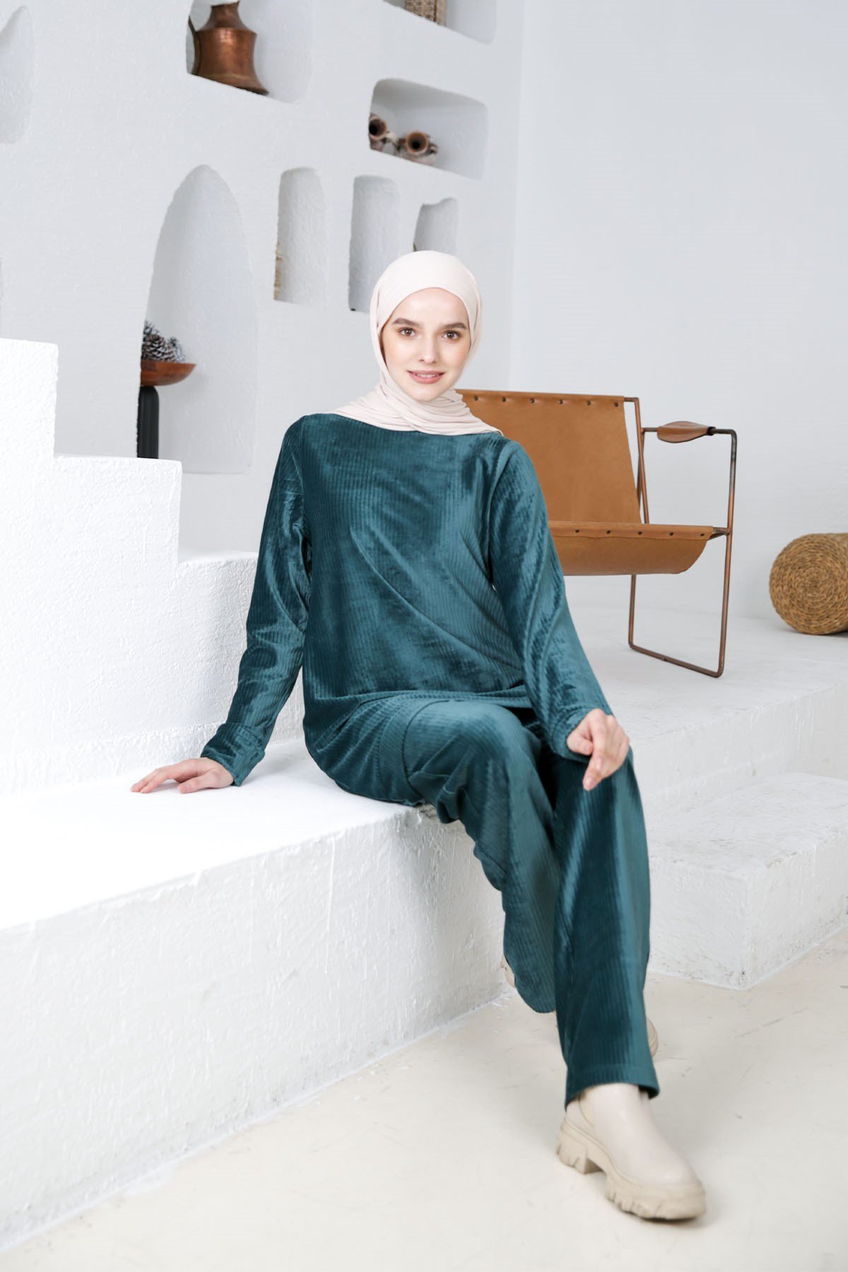 ENSEMBLE VELOURS ÉMERAUDE