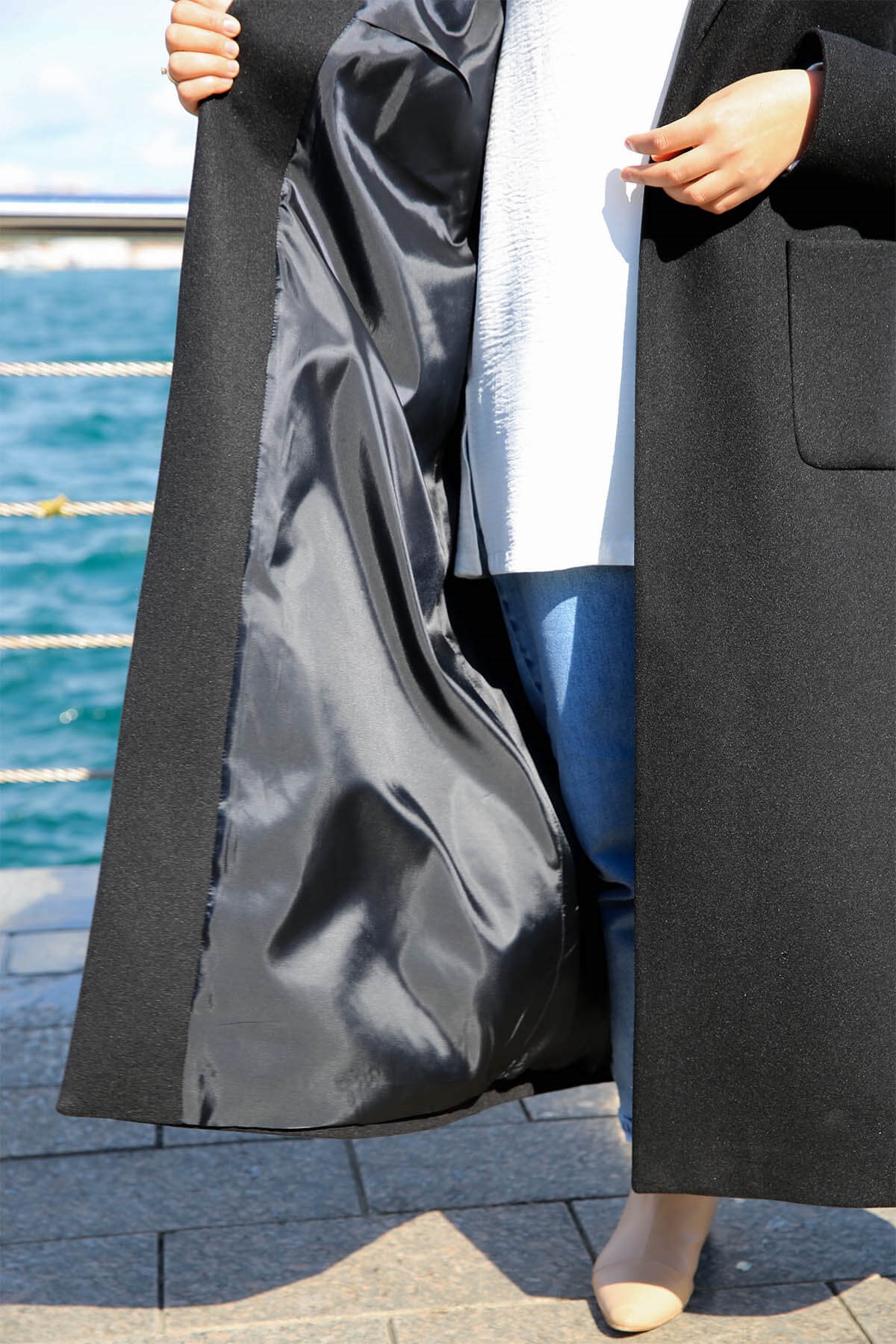 MANTEAU LONG NOIR