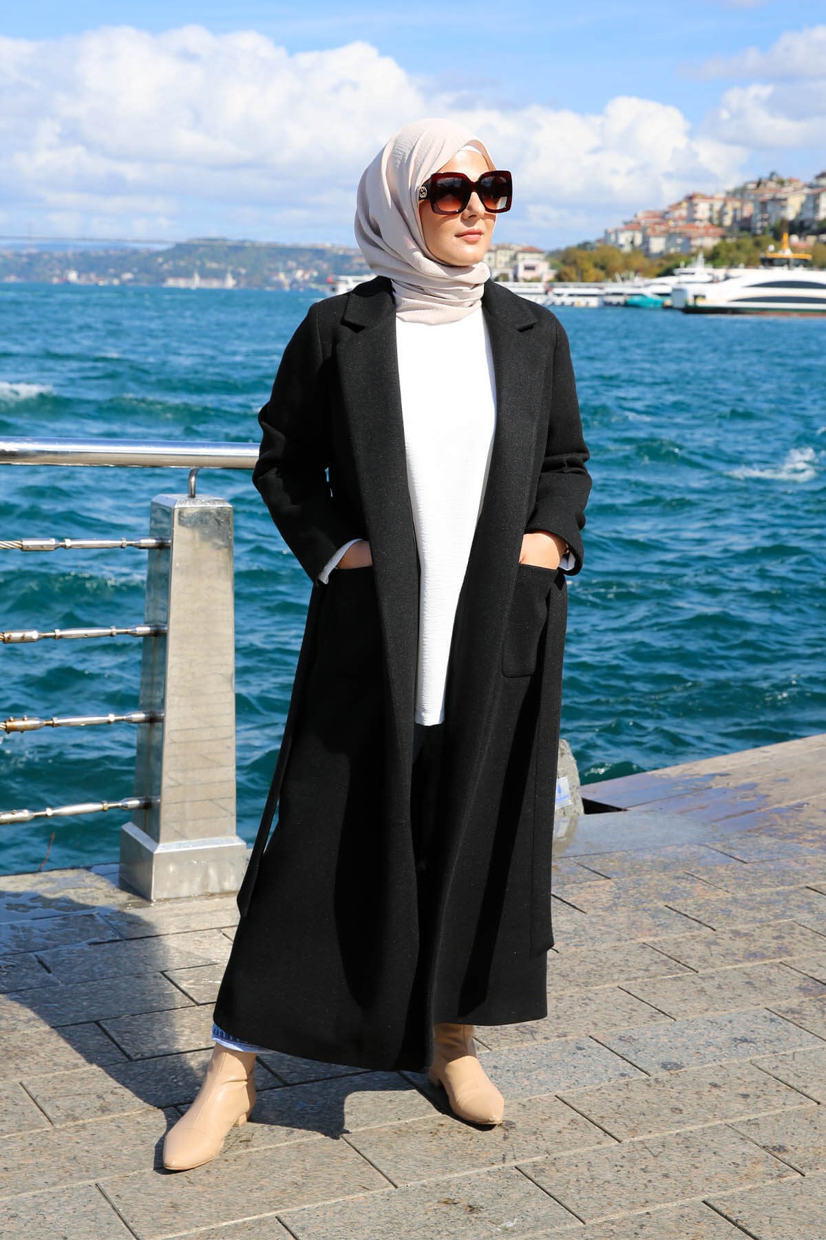 MANTEAU LONG NOIR
