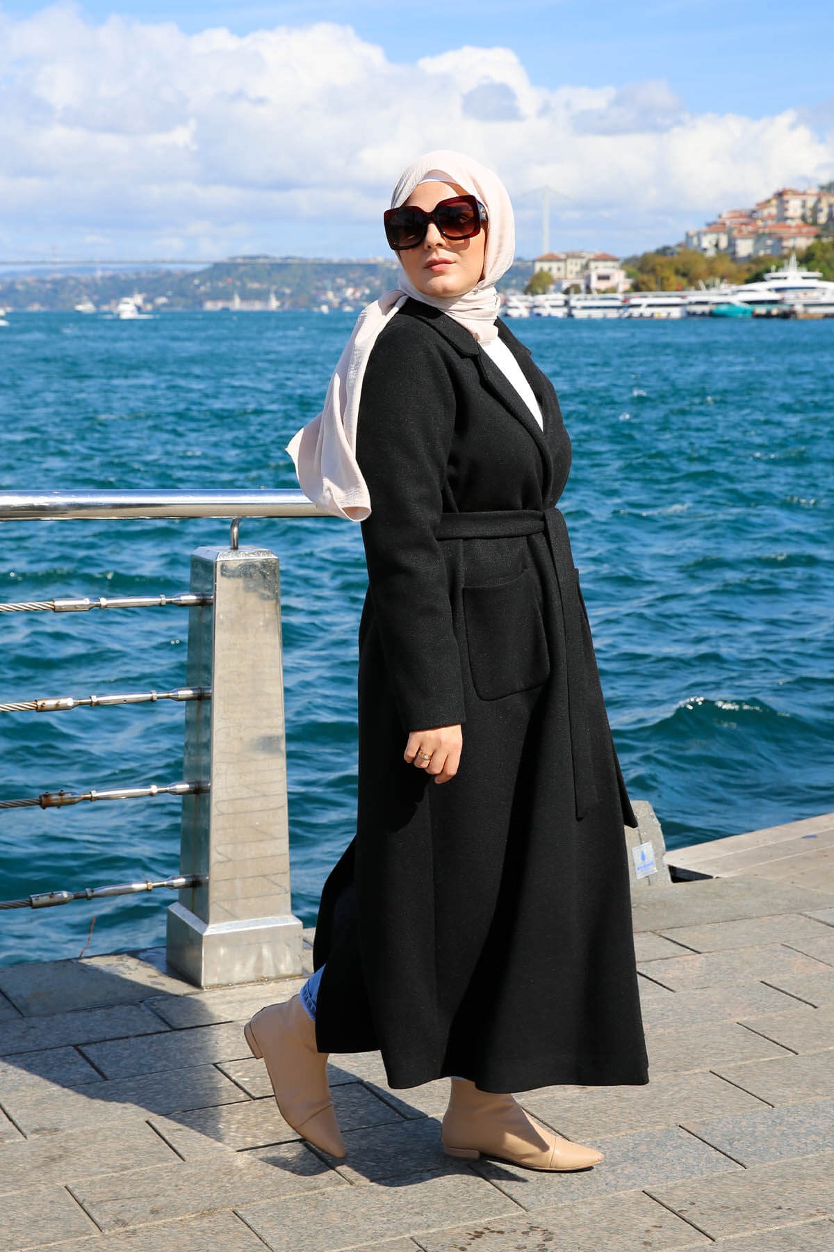 MANTEAU LONG NOIR