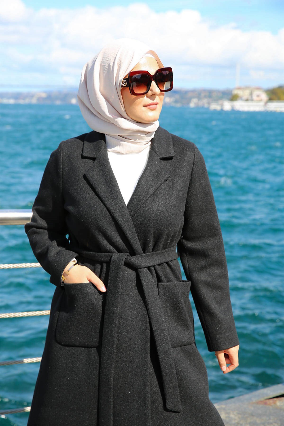 MANTEAU LONG NOIR