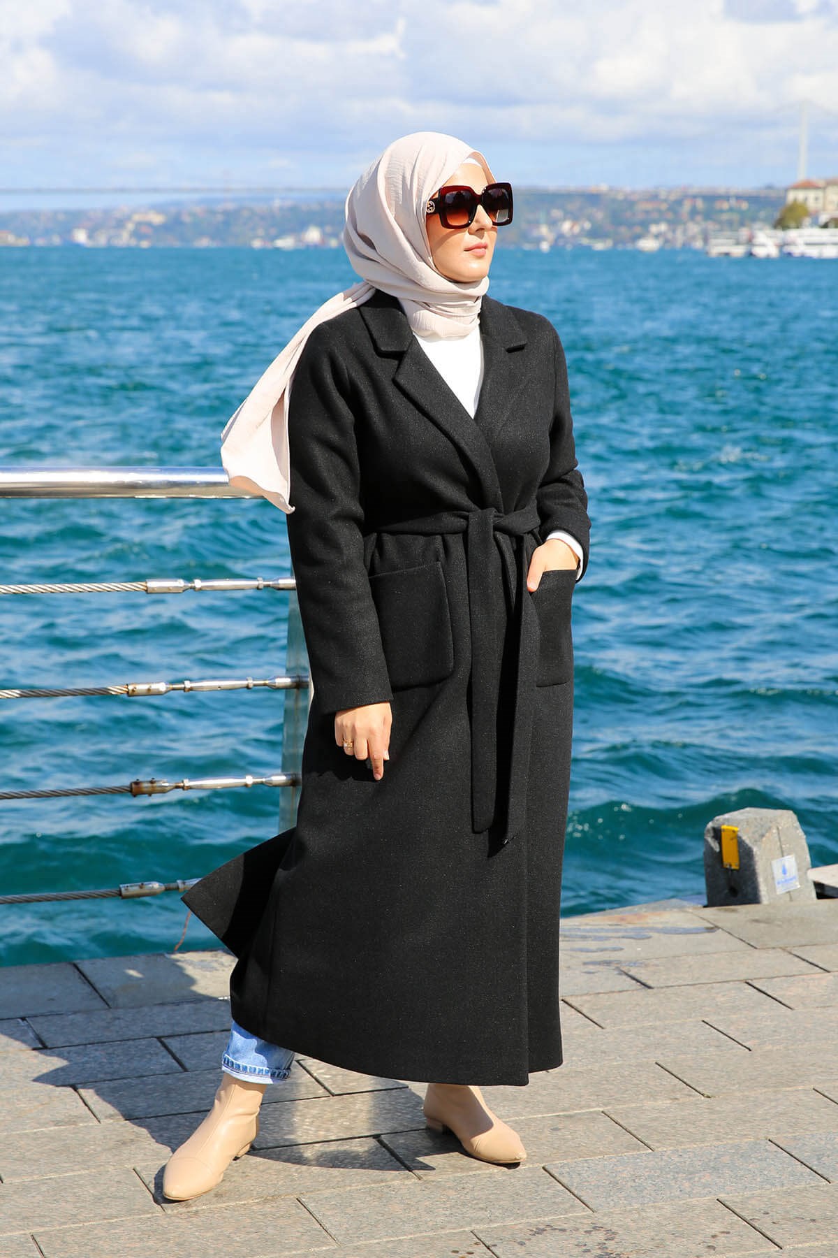 MANTEAU LONG NOIR