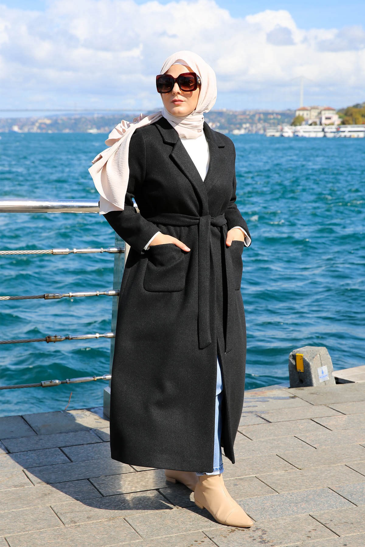 MANTEAU LONG NOIR