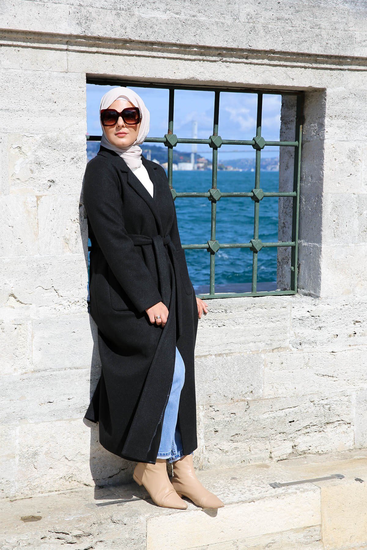 MANTEAU LONG NOIR