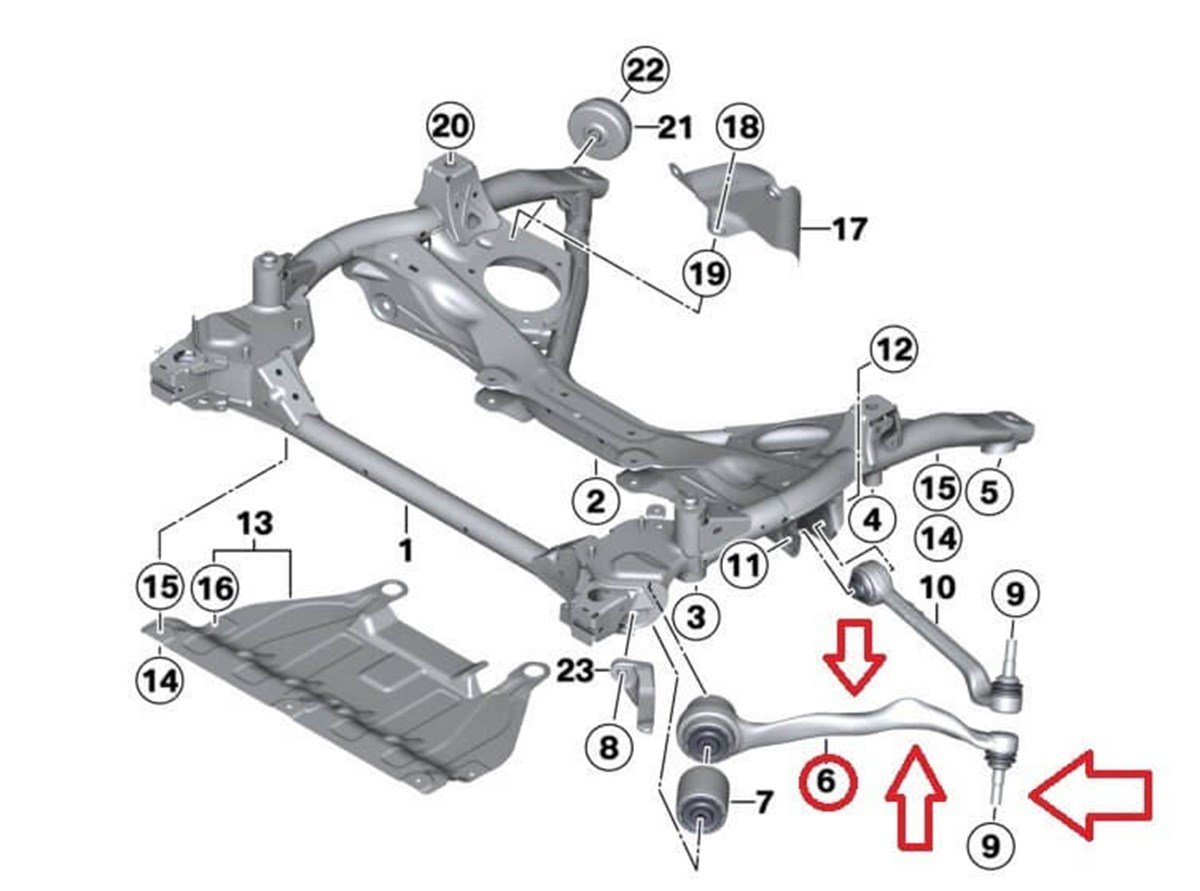 Bmw 1 Serisi F20 Kasa Ön Sol Üst Salıncak Kolu Lemforder Marka 31126855741