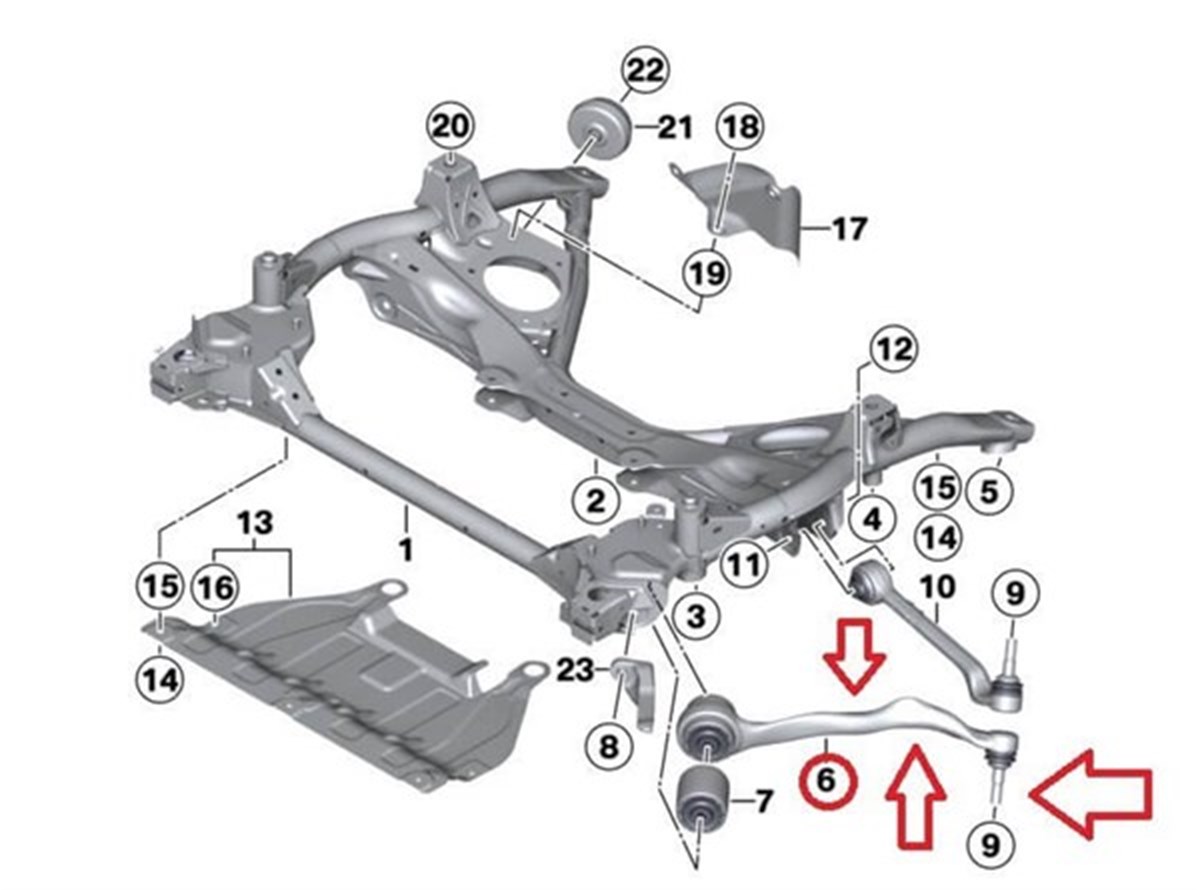 Bmw 1 Serisi F20 Kasa Ön Sol Üst Salıncak Kolu Lemforder Marka 31126855741