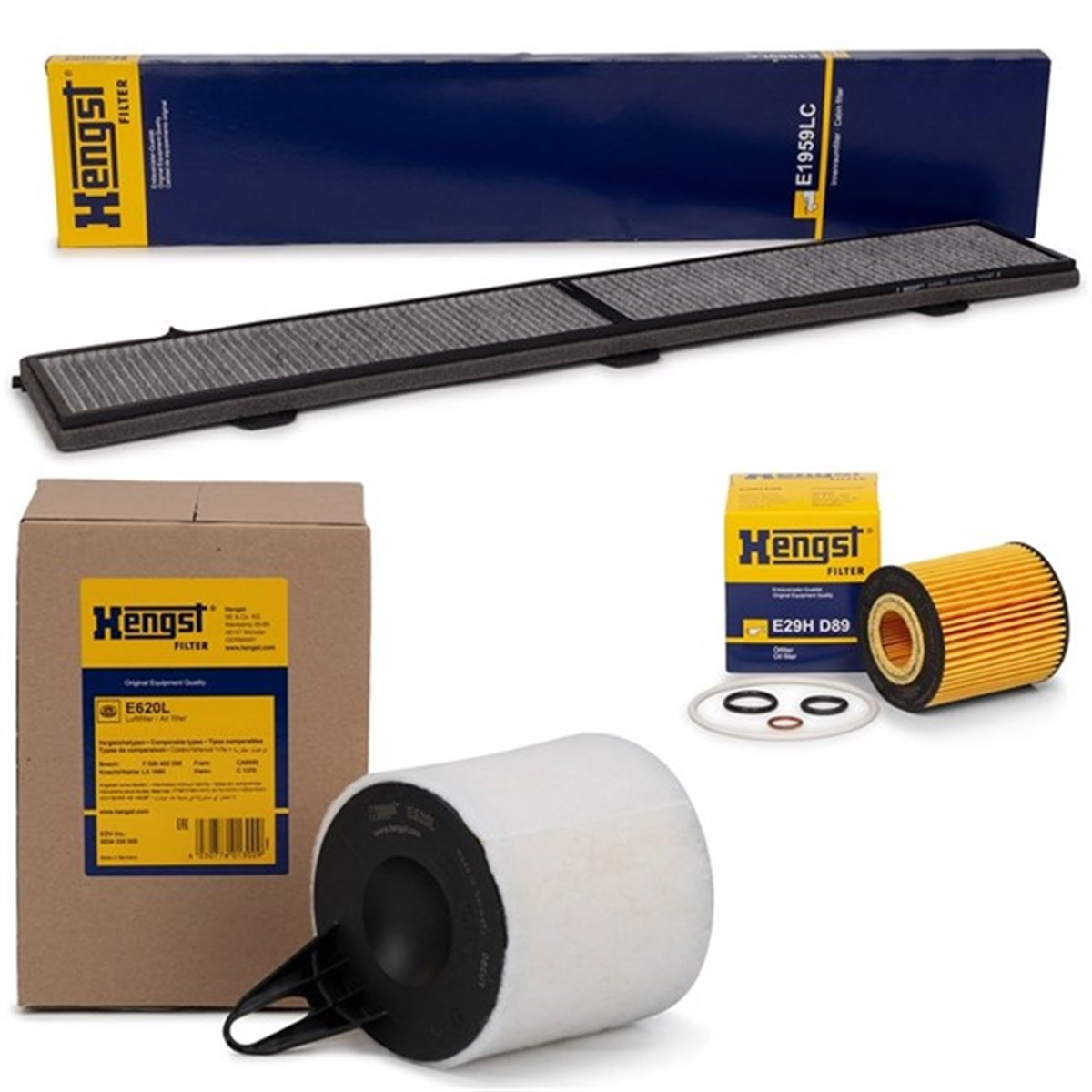 Bmw E90 Kasa 316i Periyodik Bakım Filtre Seti Yağsız  Hengst Marka 64319313519-11427508969-13717524412