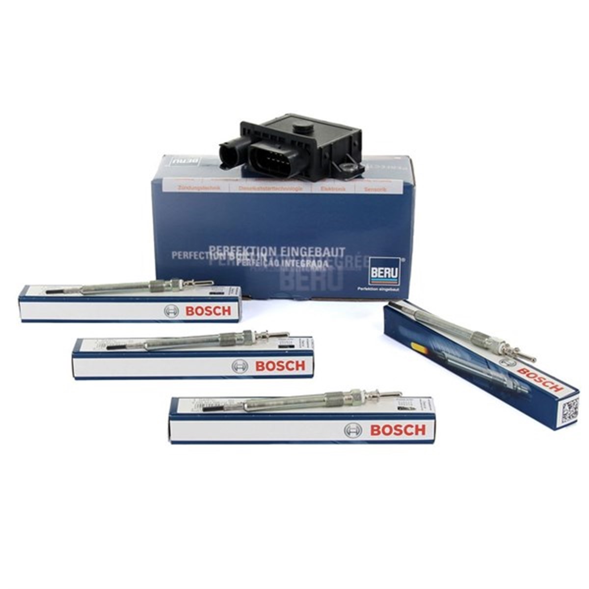 Bmw E90 Kasa 318d N47 Motor Buji Kızdırma Röle Beyni Ve Buji Takımı Beru Marka 12218591723-12230035934