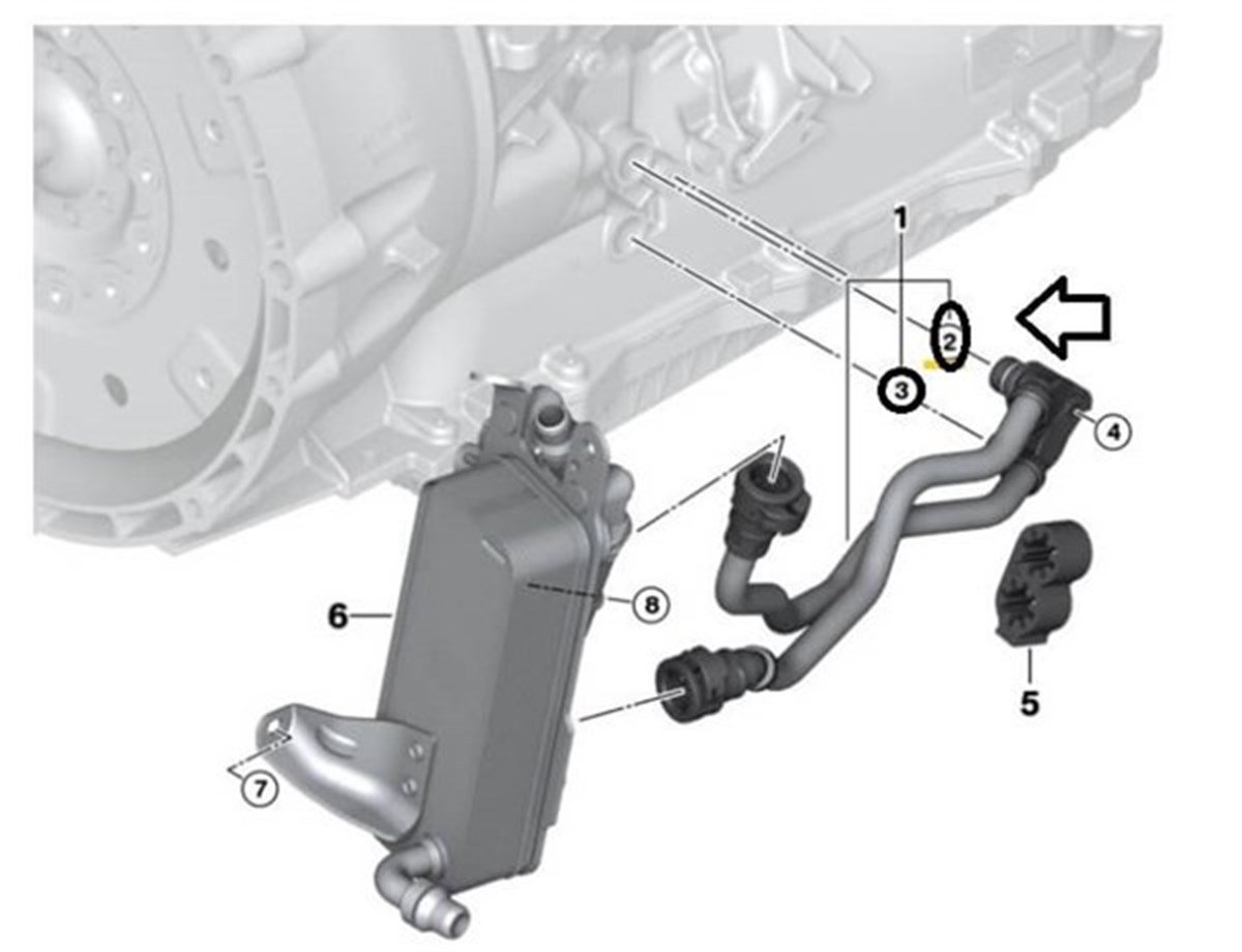 Bmw F20 Kasa 116d Şanzıman Yağ Soğutucu Hortum Olringi Orjinal 17228573882
