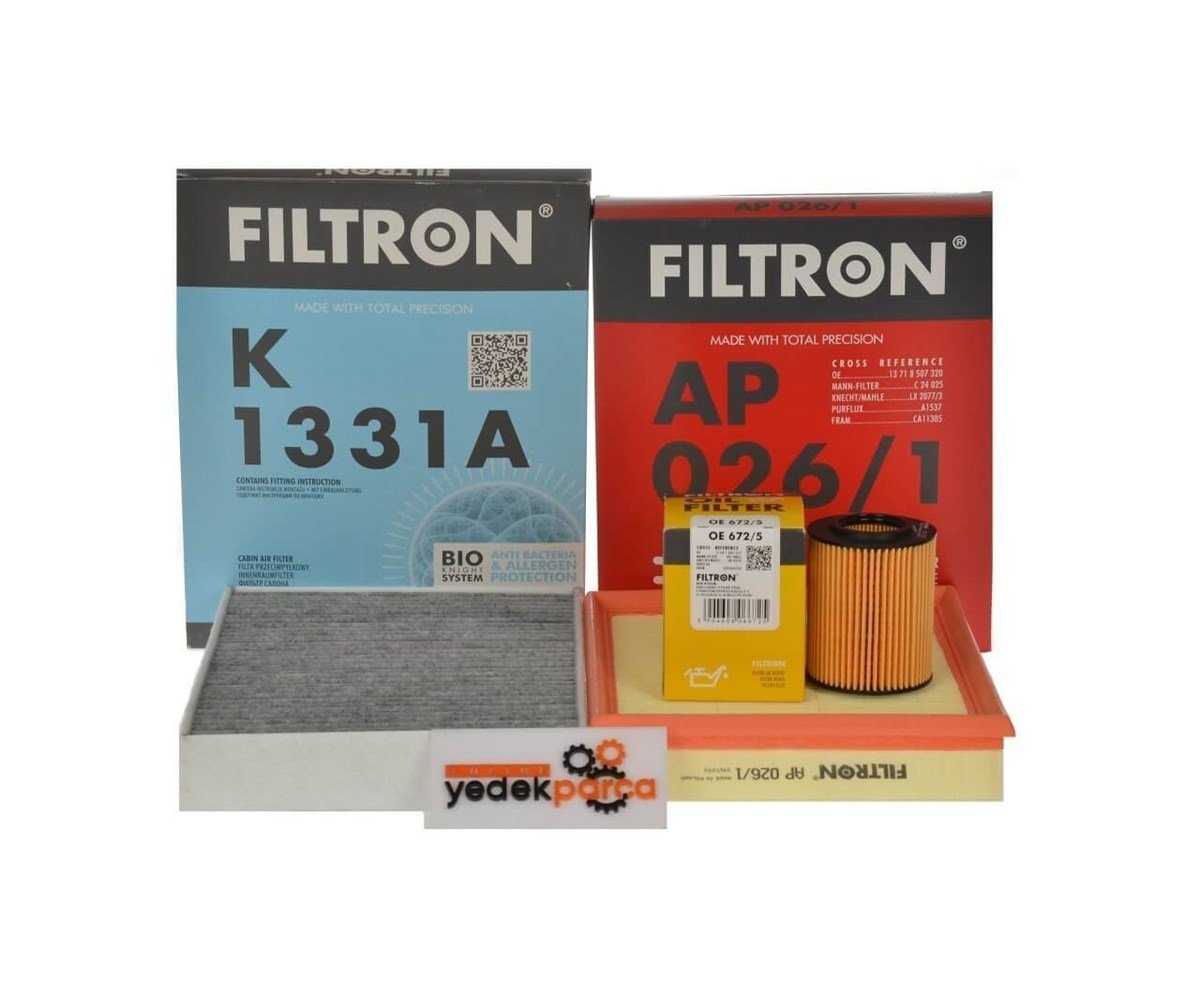 Bmw F20 Kasa 116i Periyodik Bakım Filtre Seti Filtron Marka 11427635557-13718507320-64119237555