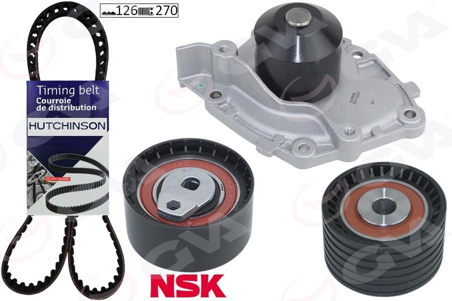 GVADevirdaimli Eksantrik Gergi Kiti 126X270 Laguna 2.0 16V F4r760 02-03 Megane 4/04GVA 59WPK1822