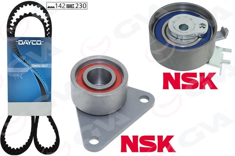GVAEksantrik Gergi Kiti 142X230 Laguna 2.0 16V 95-01 -Safrane Iı 2.0 96-00 -Volvo S40 99-04 K015509xsGVA 59T1810D