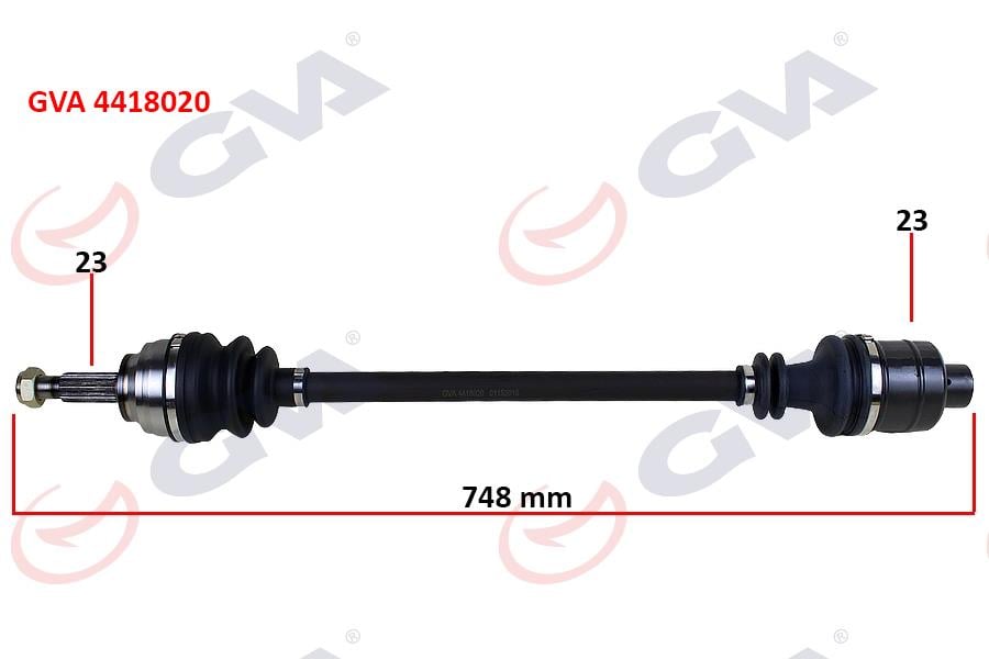 GVAKomple Aks Sağ Laguna I 1.6 16V 93-01 747MmGVA 4418020