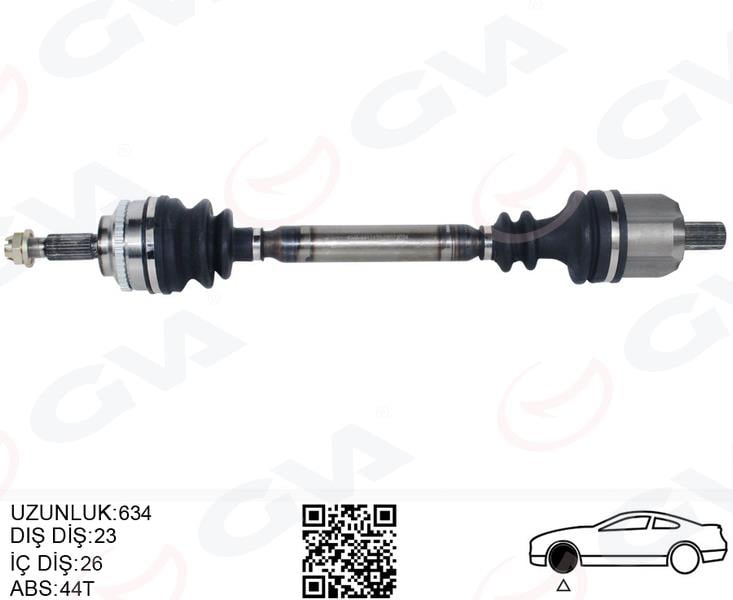 GVAKomple Aks Sol On Renault Megane I Ba0/1 1.6İ 16V A-T Abslı 96-03GVA 4411439
