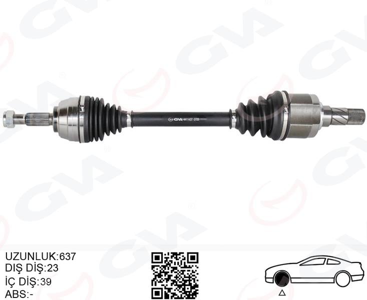 GVAÖn Aks Sol Renault Megane Iı Bm0/1.Cm0/1 2.0 M-T 02-08GVA 4411437