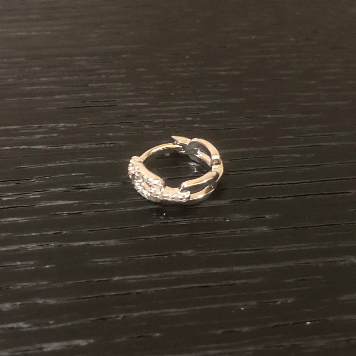 1,2 cm Halka Zincir İthal Küpe 1