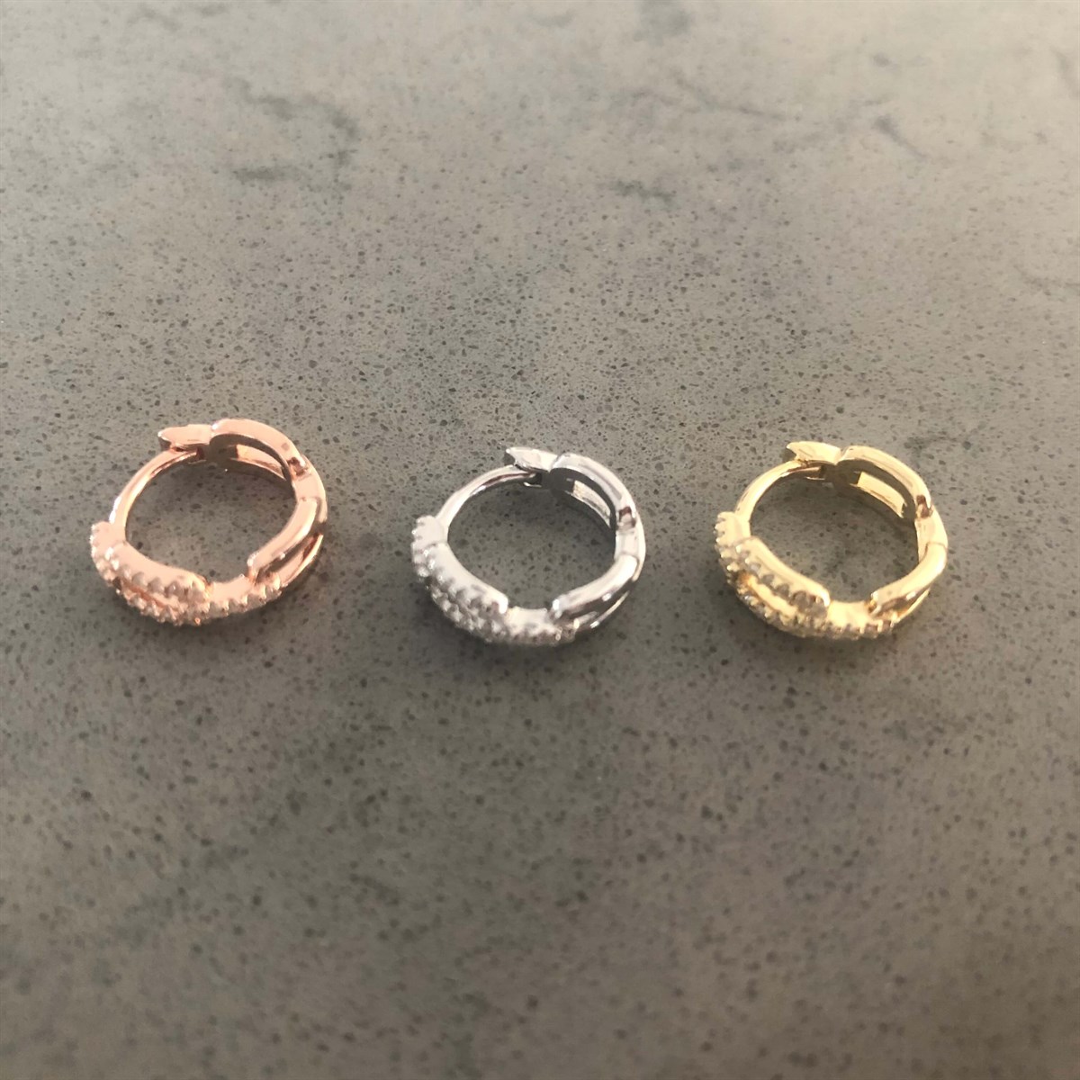 1,2 cm Halka Zincir İthal Küpe