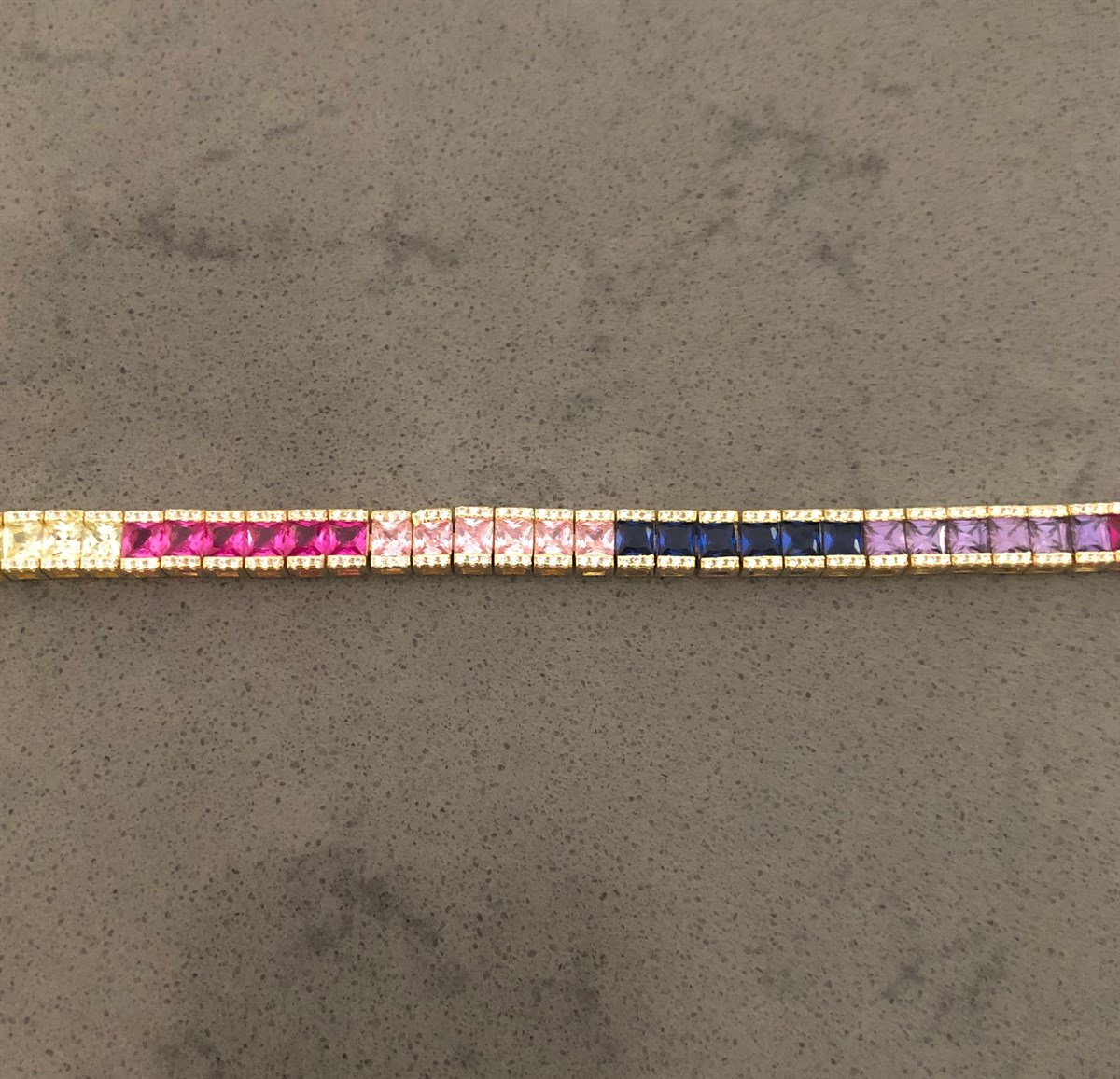 Baget Taş Multicolor Suyolu İthal Bileklik