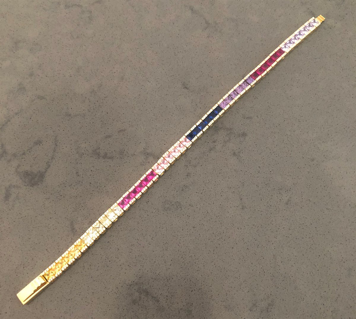 Baget Taş Multicolor Suyolu İthal Bileklik
