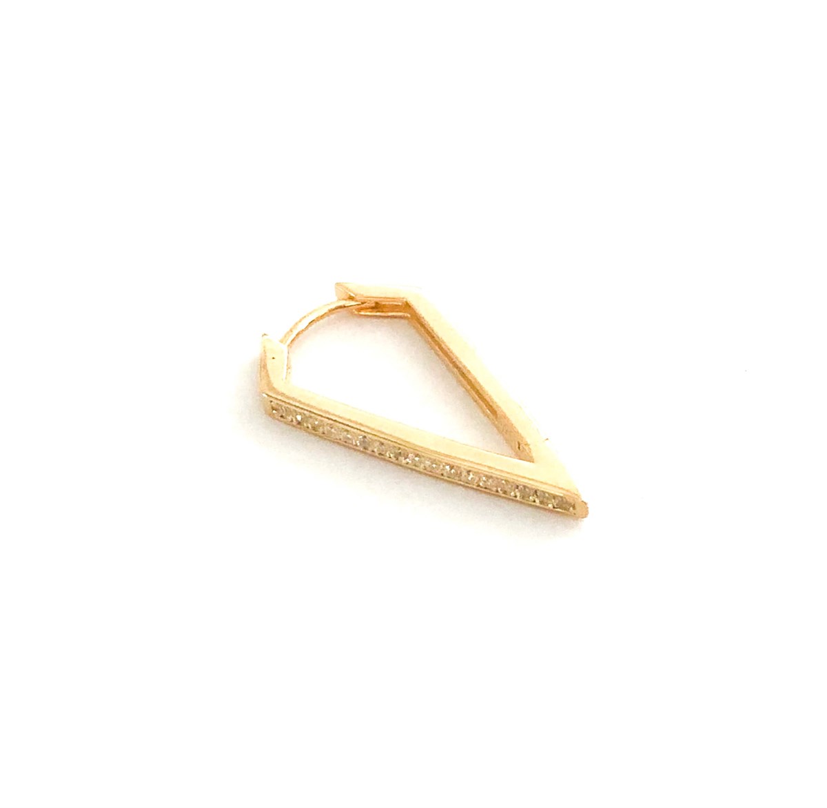 Diamond Önü Taşlı İthal Küpe