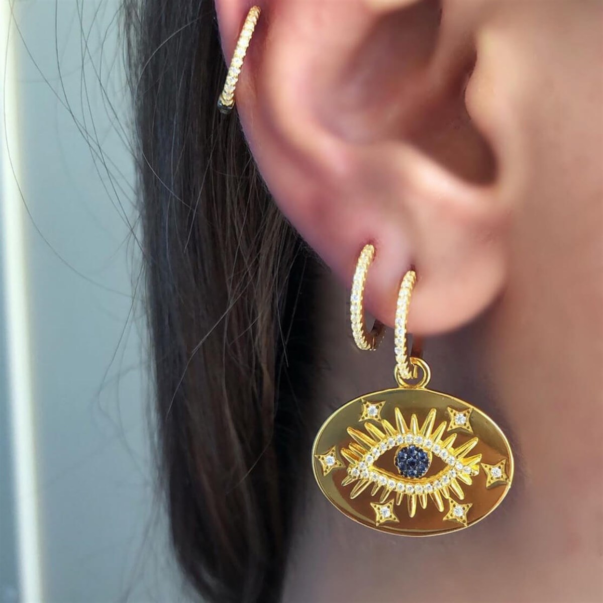 Göz Figür İthal Küpe