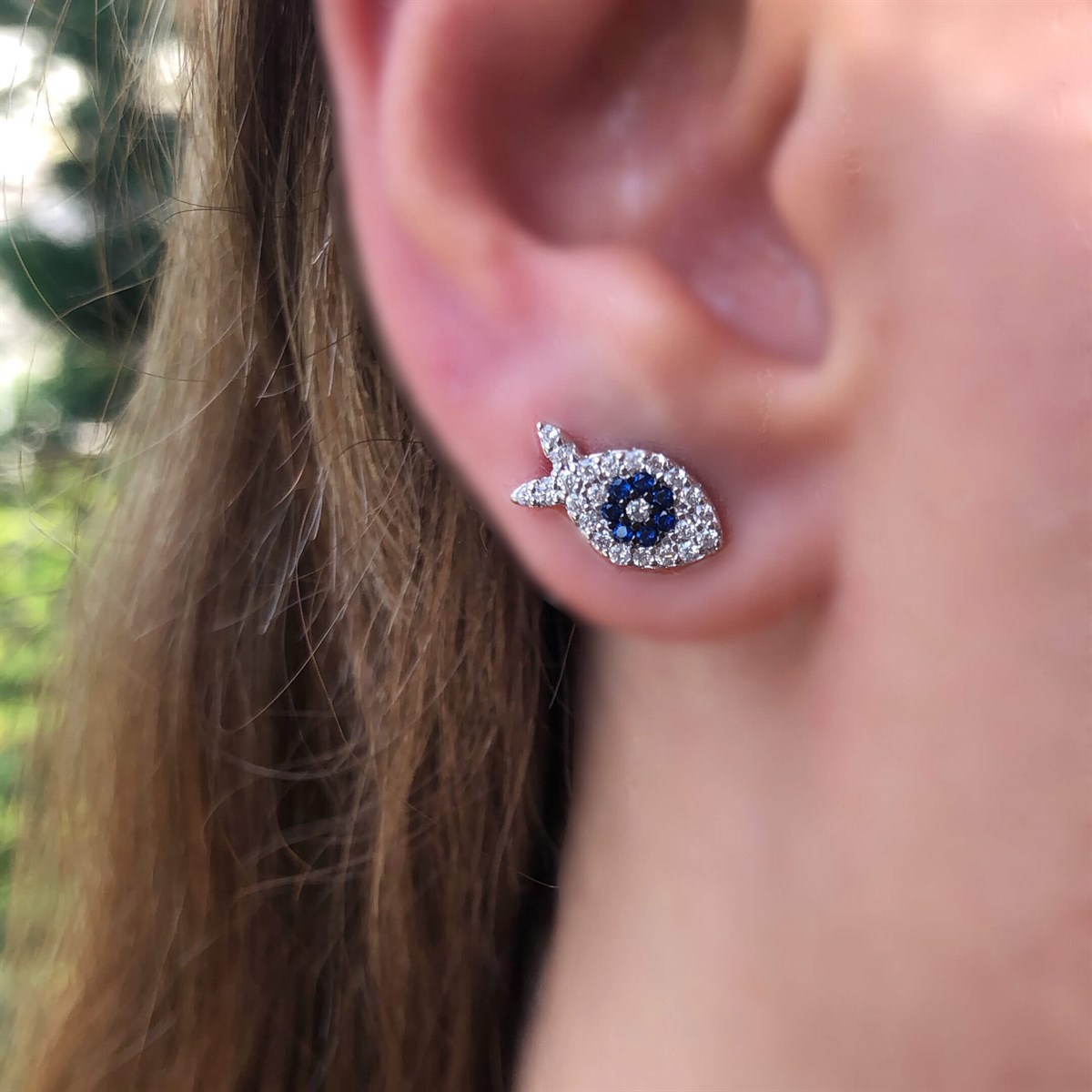 İthal Balık Figürlü Mini Küpe