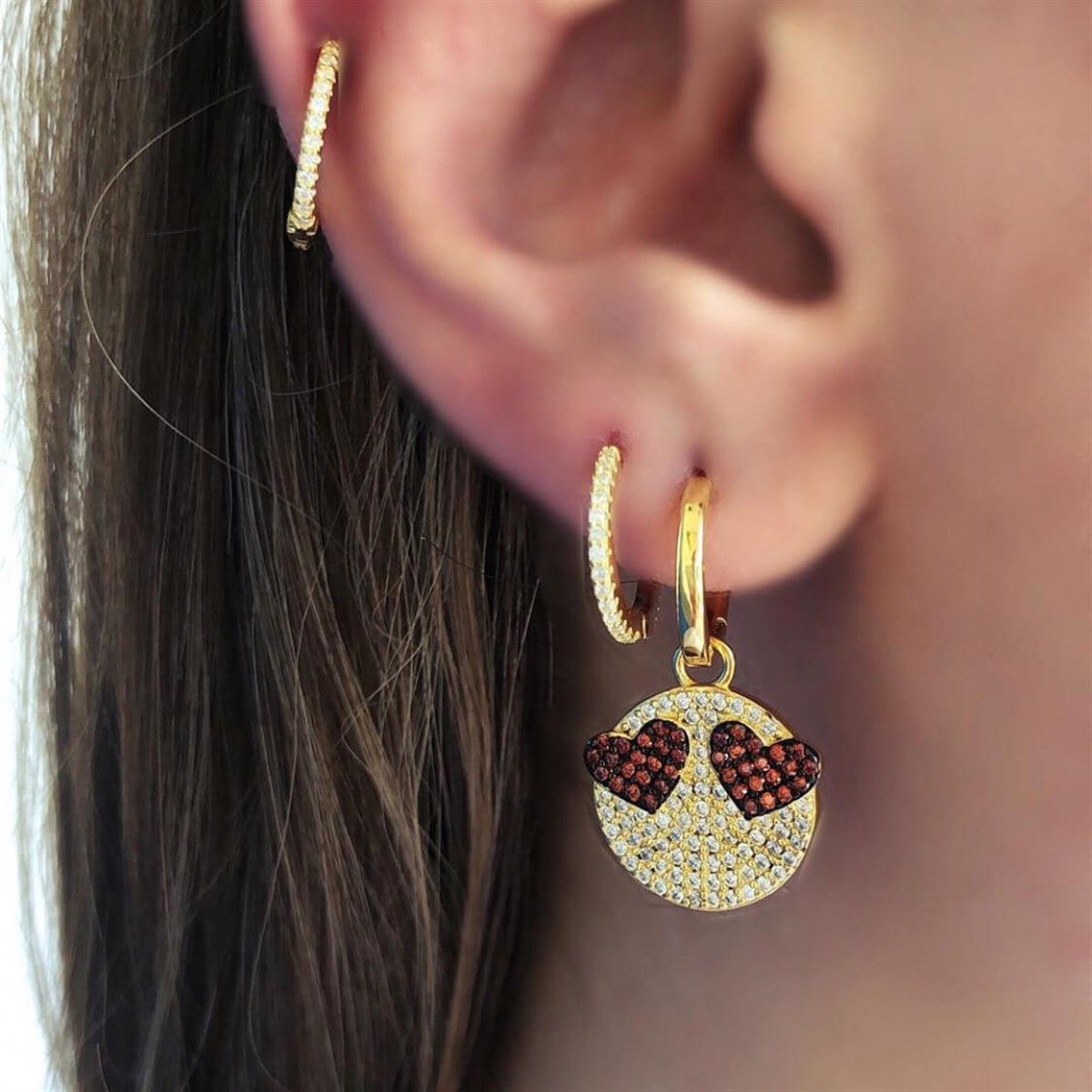 Kalp Göz İthal Küpe