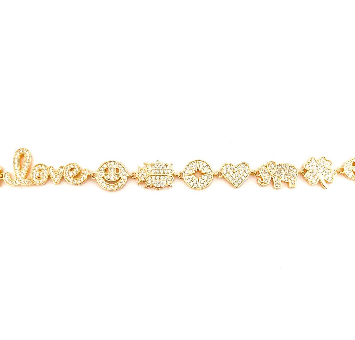 Love Yazılı Figürlü İthal Bileklik