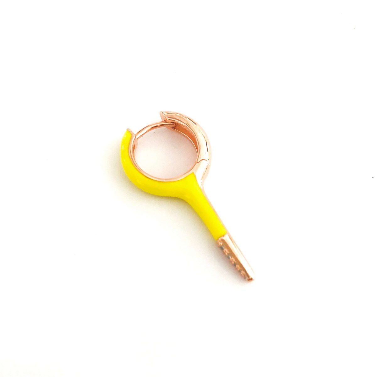 Neon Limon Çiçeği Büyük Boy İthal Küpe