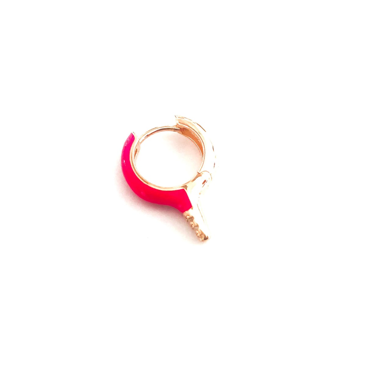 Neon Pembe Küçük Boy İthal Küpe