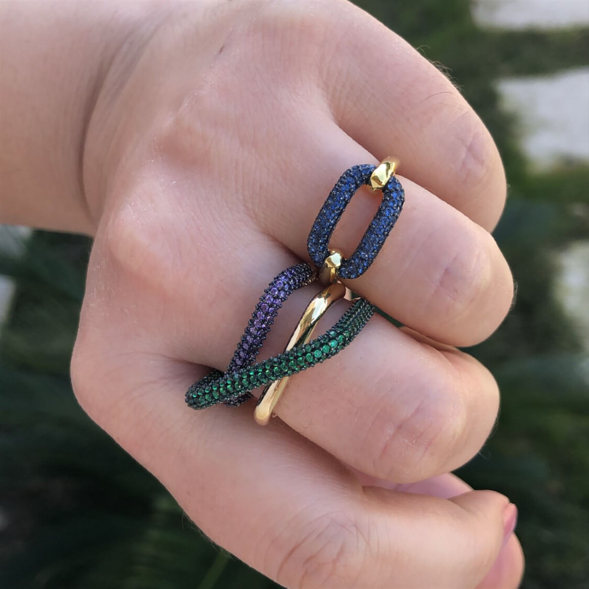 Oval Safir Taş Yüzük
