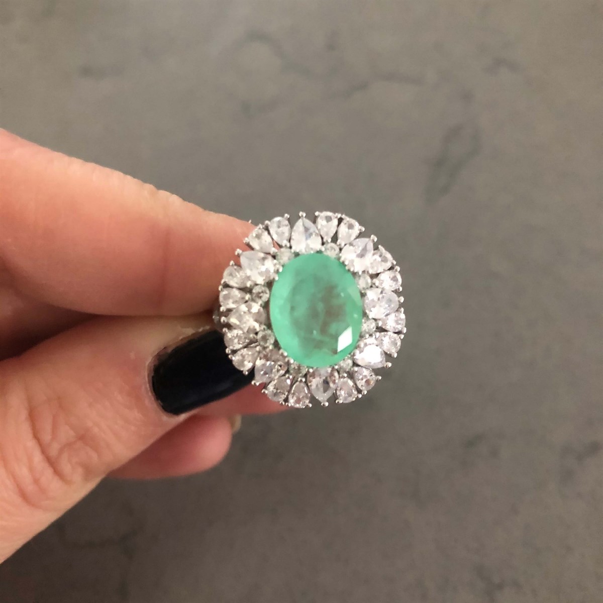 Paraiba Tourmaline Taş İthal Yüzük