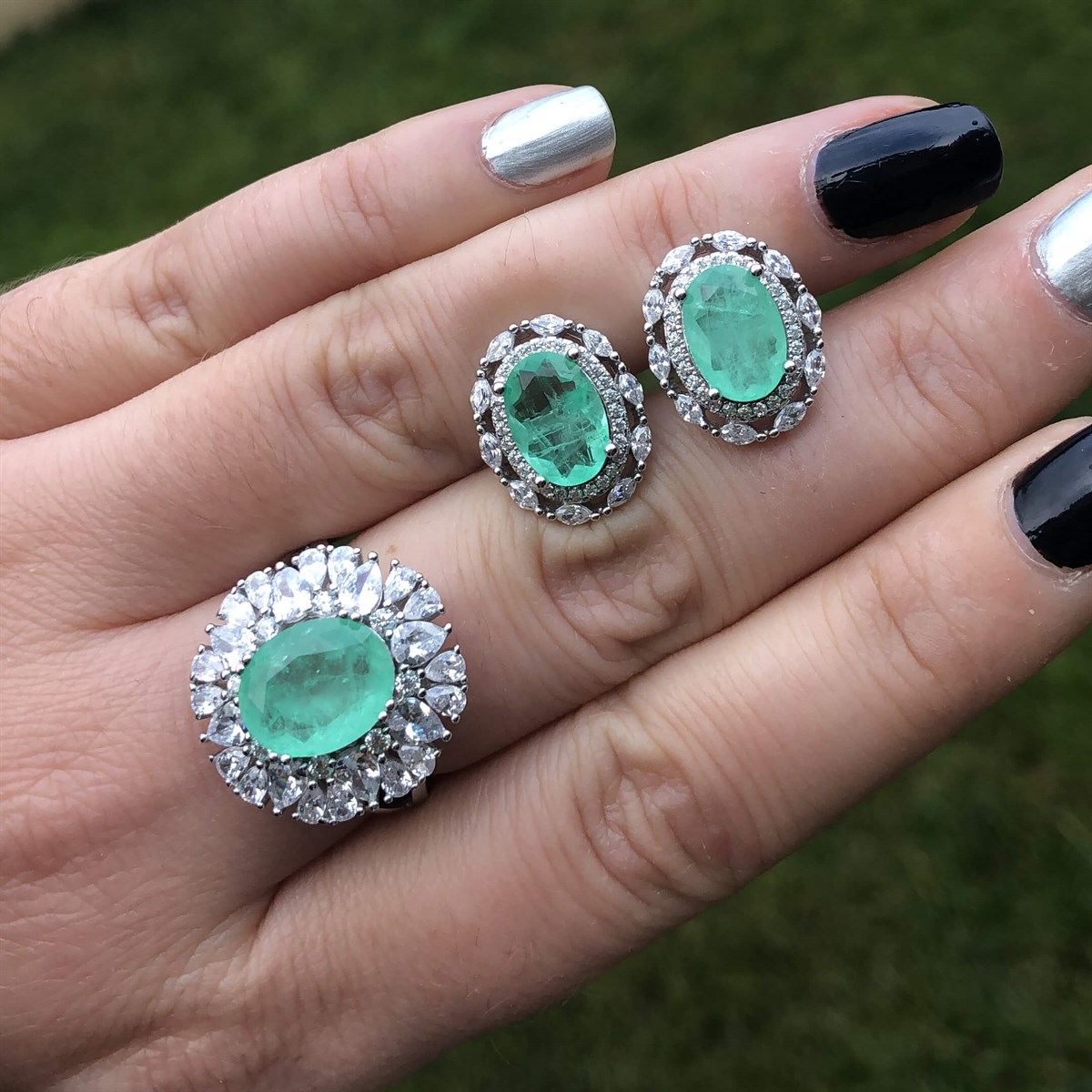 Paraiba Tourmaline Taş İthal Yüzük